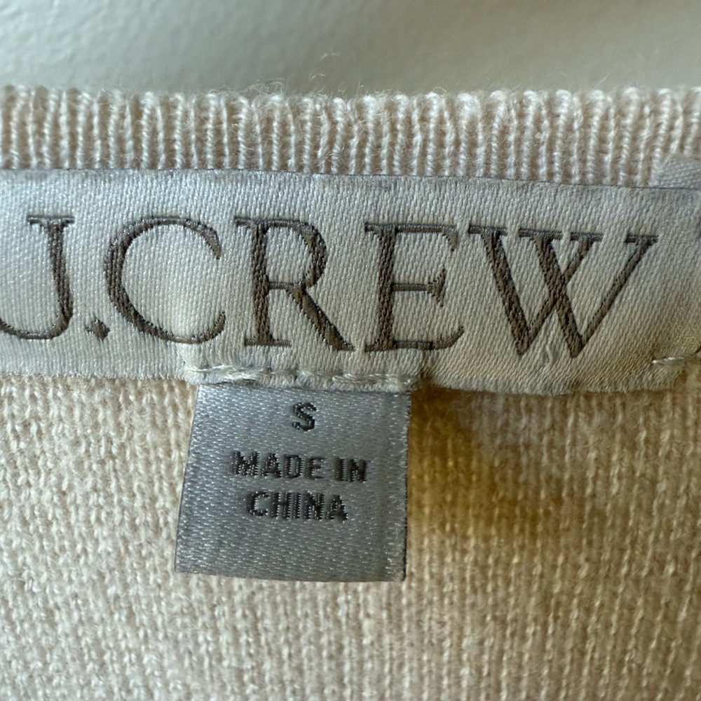 J CREW Giselle Sweater Blazer Lady Jacket Cardigan Old Money Classic‎ Neutral S - Picture 4 of 6